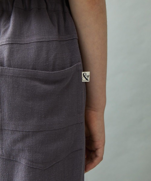 ＆yam（アンドヤム）の「リネンレーヨン テーパードイージーパンツ（その他パンツ・キッズ・ブラック/ベージュ/グリーン/パープル/グレー・130-140cm/140-150cm/150-160cm/120-130cm/110-120cm）」の8枚目の写真