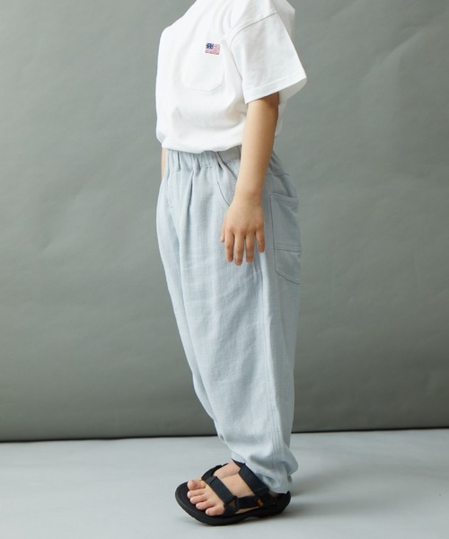 ＆yam（アンドヤム）の「リネンレーヨン テーパードイージーパンツ（その他パンツ・キッズ・ブラック/ベージュ/グリーン/パープル/グレー・130-140cm/140-150cm/150-160cm/120-130cm/110-120cm）」の11枚目の写真