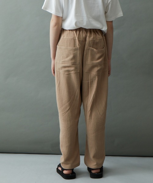 ＆yam（アンドヤム）の「リネンレーヨン テーパードイージーパンツ（その他パンツ・キッズ・ブラック/ベージュ/グリーン/パープル/グレー・130-140cm/140-150cm/150-160cm/120-130cm/110-120cm）」の16枚目の写真