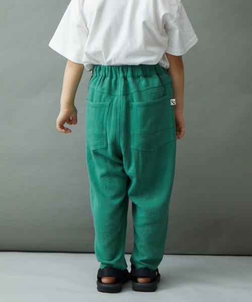 ＆yam（アンドヤム）の「リネンレーヨン テーパードイージーパンツ（その他パンツ・キッズ・ブラック/ベージュ/グリーン/パープル/グレー・130-140cm/140-150cm/150-160cm/120-130cm/110-120cm）」の21枚目の写真