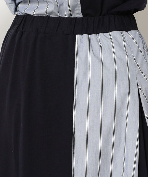 MARECHAL TERRE（マルシャルテル）の「MARECHAL TERRE（マルシャルテル）ストライプコンビネーションスカート（スカート・レディース・ネイビー・2）」の4枚目の写真