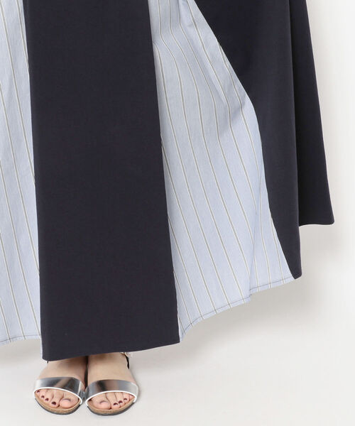 MARECHAL TERRE（マルシャルテル）の「MARECHAL TERRE（マルシャルテル）ストライプコンビネーションスカート（スカート・レディース・ネイビー・2）」の7枚目の写真