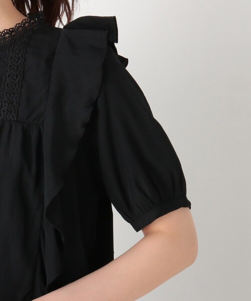 Cutie Blonde（キューティーブロンド）の「◆【S-L】レースフリルブラウス（シャツ/ブラウス・レディース・ダークオレンジ/ブラック/オフホワイト・01/03/02）」の8枚目の写真