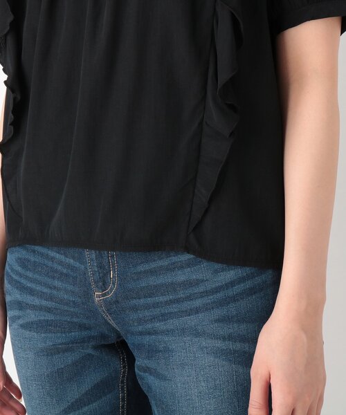 Cutie Blonde（キューティーブロンド）の「◆【S-L】レースフリルブラウス（シャツ/ブラウス・レディース・ダークオレンジ/ブラック/オフホワイト・01/03/02）」の9枚目の写真