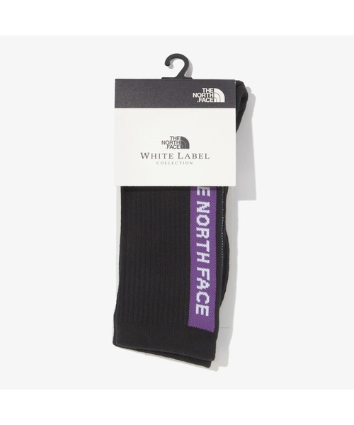 THE NORTH FACE（ザノースフェイス）の「【THE NORTH FACE(ザ・ノースフェイス)】ロゴ ラインソックス BIG LOGO MID SOCKS（ソックス/靴下・メンズ・ホワイト/ブラック・M/L）」の7枚目の写真