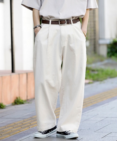 ADMIX/ATELIER SAB MEN(アドミックスアトリエサブメン)の「生成り カツラギ コットン ワイド バギーパンツ(デニムパンツ・メンズ・キナリ/ホワイト系その他・48/46/50)」の11枚目の写真