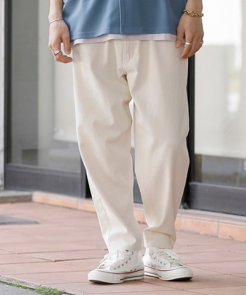 ADMIX/ATELIER SAB MEN(アドミックスアトリエサブメン)の「生成り カツラギ コットン ワイド バギーパンツ(デニムパンツ・メンズ・キナリ/ホワイト系その他・48/46/50)」の5枚目の写真