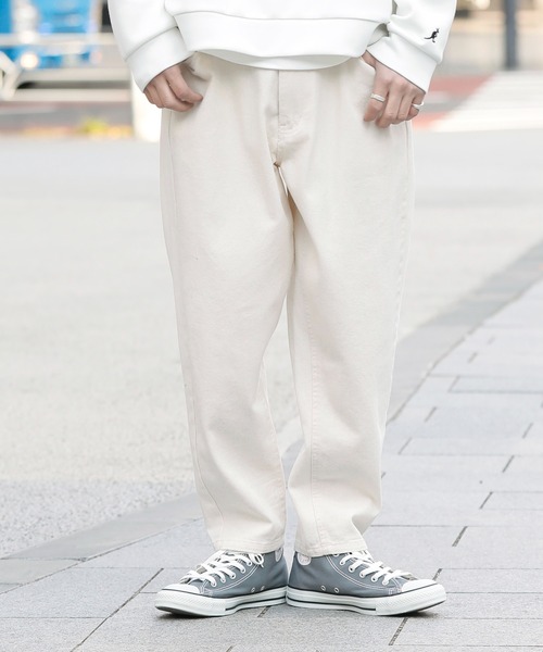 ADMIX/ATELIER SAB MEN(アドミックスアトリエサブメン)の「生成り カツラギ コットン ワイド バギーパンツ(デニムパンツ・メンズ・キナリ/ホワイト系その他・48/46/50)」の8枚目の写真