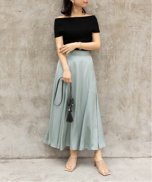 RANDA（ランダ）の「オフショルリブニット（Tシャツ/カットソー・レディース・ブラウン/ベージュ/グリーン/ブラック・FREE）」の17枚目の写真