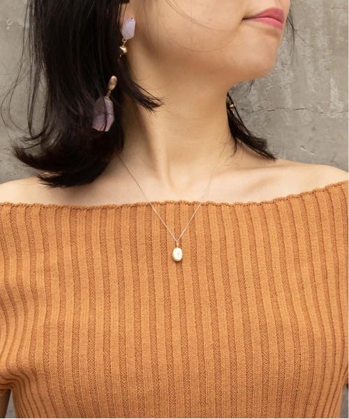 RANDA（ランダ）の「オフショルリブニット（Tシャツ/カットソー・レディース・ブラウン/ベージュ/グリーン/ブラック・FREE）」の9枚目の写真