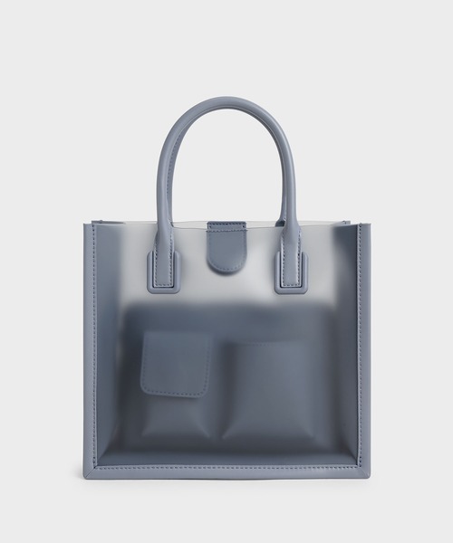 CHARLES & KEITH（チャールズ & キース）の「メッシュダブルハンドル トートバッグ / Mesh Double Handle Tote Bag（トートバッグ・レディース・ライトブルー/ブラック/オレンジ/ライトピンク・M）」の2枚目の写真