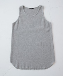 ラウンドヘムワッフルタンクトップ