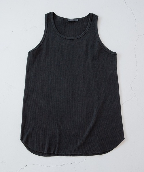 niko and...（ニコアンド）の「ラウンドヘムワッフルタンクトップ（タンクトップ・メンズ・オフホワイト/グレー/ブラック・MEDIUM/LARGE）」の4枚目の写真