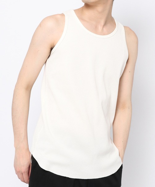 niko and...（ニコアンド）の「ラウンドヘムワッフルタンクトップ（タンクトップ・メンズ・オフホワイト/グレー/ブラック・MEDIUM/LARGE）」の10枚目の写真