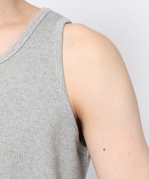 niko and...（ニコアンド）の「ラウンドヘムワッフルタンクトップ（タンクトップ・メンズ・オフホワイト/グレー/ブラック・MEDIUM/LARGE）」の5枚目の写真