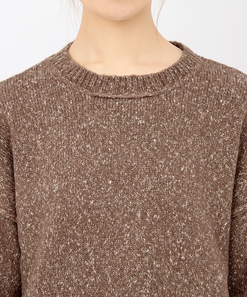 チチカカ（チチカカ）の「ブロークンメランジニット　プルオーバー（ニット/セーター・レディース・ブラック/ベージュ/ブラウン・FREE）」の17枚目の写真