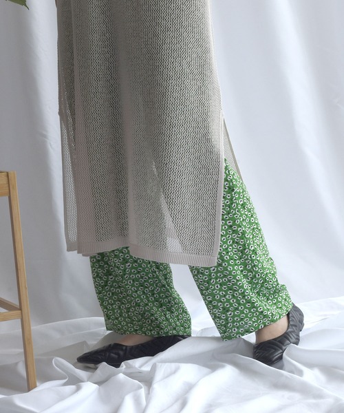 Alley by w closet（アリーバイダブルクローゼット）の「【Alley】フラワー柄ウエストゴムイージーパンツ（その他パンツ・レディース・ブラック/レッド/グリーン・FREE）」の7枚目の写真