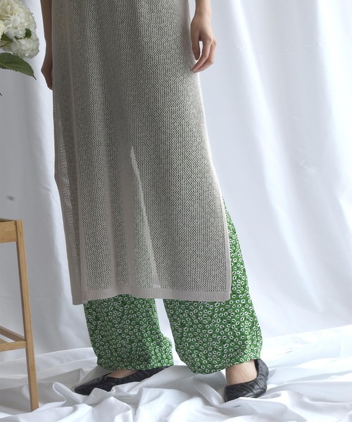 Alley by w closet（アリーバイダブルクローゼット）の「【Alley】フラワー柄ウエストゴムイージーパンツ（その他パンツ・レディース・ブラック/レッド/グリーン・FREE）」の12枚目の写真