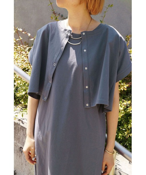 NICOLE white（ニコルホワイト）の「ケープ＆ロングワンピース（ワンピース・レディース・ライトグレー/ブルー/グリーン・FREE）」の9枚目の写真