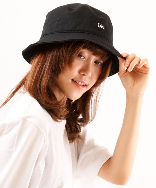 Lee（リー）の「COLOR BUCKET COTTON TWILL カラーバケットハット（ハット・レディース・ベージュ/パープル/グレー/イエロー/グリーン/ブラック・FREE）」の2枚目の写真