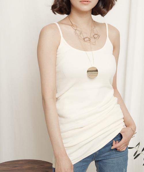 Chaco closet(チャコ クローゼット)の「ストレスフリー天竺キャミソールロング(キャミソール・レディース・ベージュ/グレー/ブラック/ホワイト・FREE)」の10枚目の写真