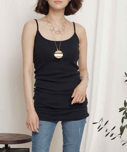 Chaco closet(チャコ クローゼット)の「ストレスフリー天竺キャミソールロング(キャミソール・レディース・ベージュ/グレー/ブラック/ホワイト・FREE)」の13枚目の写真