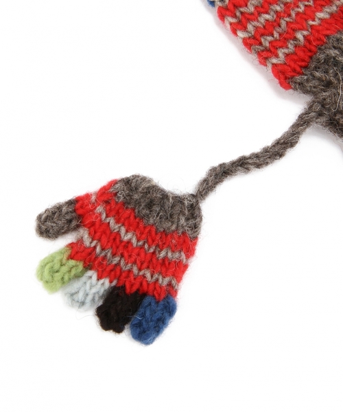 BEAUTY&YOUTH UNITED ARROWS（ビューティーアンドユースユナイテッドアローズ）の「BYBC Northern Store House ウールジャカード フィンガーレスグローブ（手袋・レディース・ダークブラウン/レッド・フリー）」の5枚目の写真