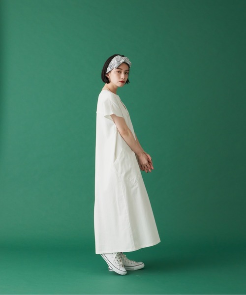 manana suerte（マニャーナスエルテ）の「コットンスキッパーワンピース***（ワンピース・レディース・ホワイト/ブラック・FREE）」の9枚目の写真