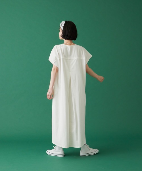 manana suerte（マニャーナスエルテ）の「コットンスキッパーワンピース***（ワンピース・レディース・ホワイト/ブラック・FREE）」の10枚目の写真