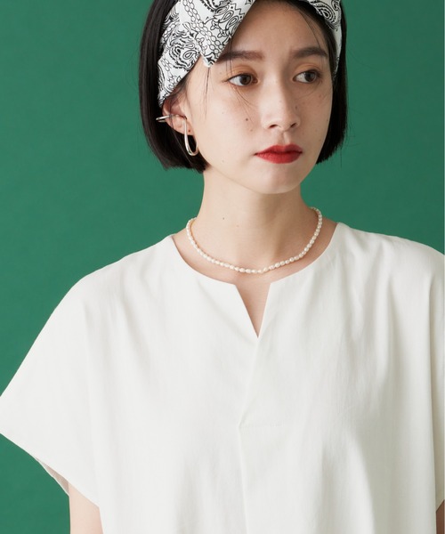 manana suerte（マニャーナスエルテ）の「コットンスキッパーワンピース***（ワンピース・レディース・ホワイト/ブラック・FREE）」の12枚目の写真