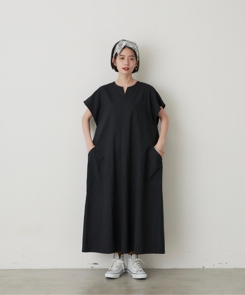 manana suerte（マニャーナスエルテ）の「コットンスキッパーワンピース***（ワンピース・レディース・ホワイト/ブラック・FREE）」の21枚目の写真