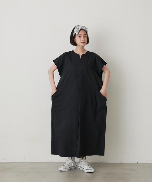 manana suerte（マニャーナスエルテ）の「コットンスキッパーワンピース***（ワンピース・レディース・ホワイト/ブラック・FREE）」の22枚目の写真