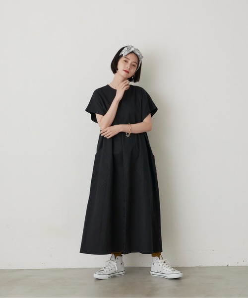 manana suerte（マニャーナスエルテ）の「コットンスキッパーワンピース***（ワンピース・レディース・ホワイト/ブラック・FREE）」の19枚目の写真