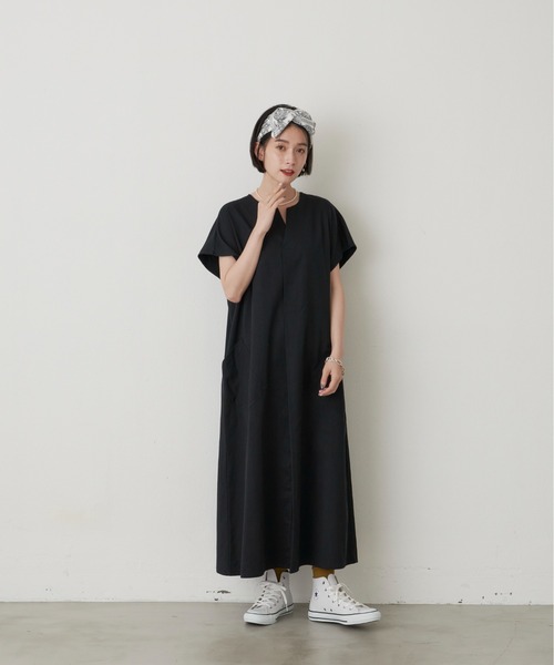 manana suerte（マニャーナスエルテ）の「コットンスキッパーワンピース***（ワンピース・レディース・ホワイト/ブラック・FREE）」の18枚目の写真