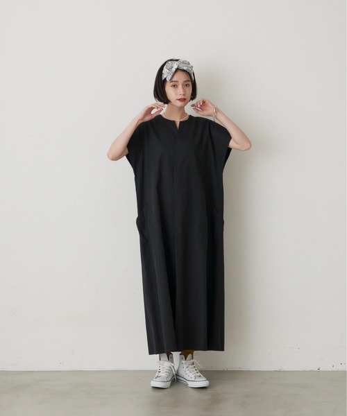 manana suerte（マニャーナスエルテ）の「コットンスキッパーワンピース***（ワンピース・レディース・ホワイト/ブラック・FREE）」の20枚目の写真