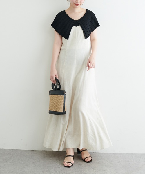 natural couture(ナチュラルクチュール)の「【WEB限定】ビッグカラーニット(ニット/セーター・レディース・オフホワイト/ブラック/モカ/ブラウン/グリーン・FREE)」の12枚目の写真