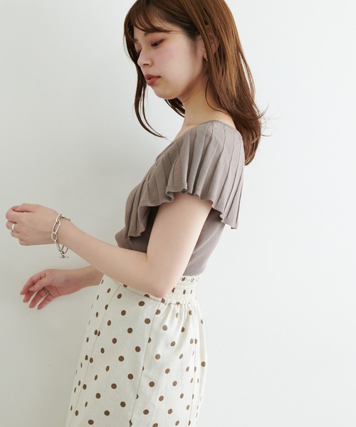 natural couture(ナチュラルクチュール)の「【WEB限定】ビッグカラーニット(ニット/セーター・レディース・オフホワイト/ブラック/モカ/ブラウン/グリーン・FREE)」の18枚目の写真