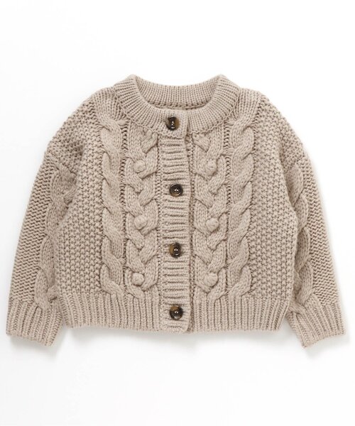 apres les cours（アプレレクール）の「ざっくりニットカーディガン（カーディガン/ボレロ・キッズ・オレンジ/アイボリー/ベージュ・90/120/140/100）」の8枚目の写真