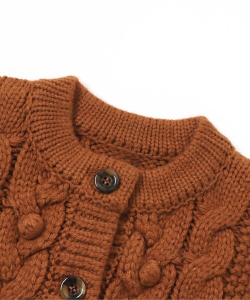 apres les cours（アプレレクール）の「ざっくりニットカーディガン（カーディガン/ボレロ・キッズ・オレンジ/アイボリー/ベージュ・90/120/140/100）」の20枚目の写真