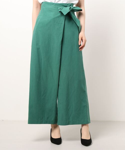 alcali（アルカリ）の「リボン付きタイパンツ（その他パンツ・レディース・ブラック/イエロー/ブラック系その他/グリーン・3/2）」の4枚目の写真