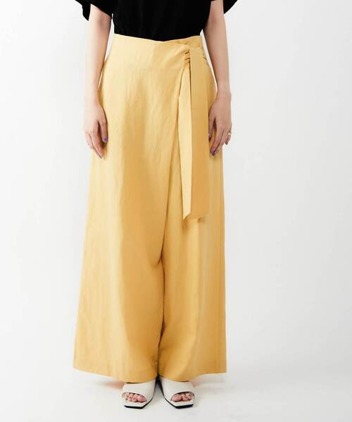 alcali（アルカリ）の「リボン付きタイパンツ（その他パンツ・レディース・ブラック/イエロー/ブラック系その他/グリーン・3/2）」の6枚目の写真