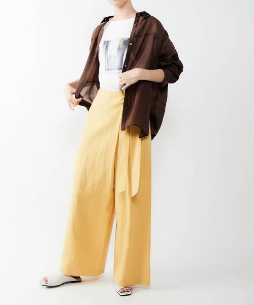 alcali（アルカリ）の「リボン付きタイパンツ（その他パンツ・レディース・ブラック/イエロー/ブラック系その他/グリーン・3/2）」の9枚目の写真