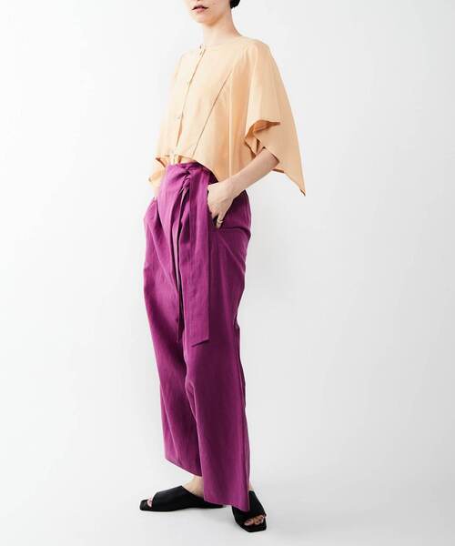 alcali（アルカリ）の「リボン付きタイパンツ（その他パンツ・レディース・ブラック/イエロー/ブラック系その他/グリーン・3/2）」の11枚目の写真