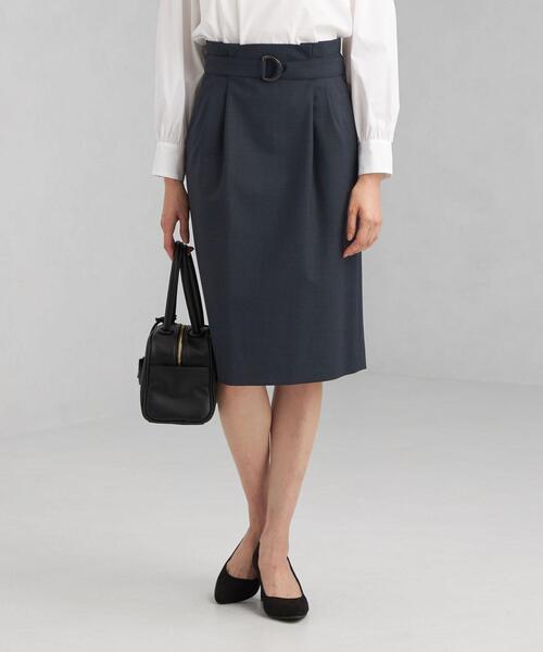 グリーンレーベルリラクシング スカートスーツ セットアップ カチリラ 紺 L green label relaxing（グリーンレーベルリラクシング）の「カチリラ