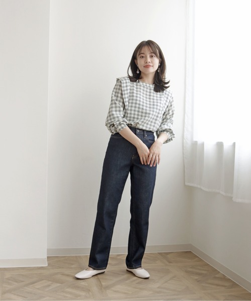 cheriella(シェリエラ)の「【TwentyThree】ギンガムパワショルブラウス(シャツ/ブラウス・レディース・ブラック×ホワイト/グレー×ホワイト・FREE)」の16枚目の写真