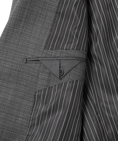 MEN'S BIGI（メンズビギ）の「ツイルピンチェックセットアップスーツ（セットアップ・メンズ・ブラック×ホワイト/ブラック×ブルー・01/02/03/04）」の4枚目の写真