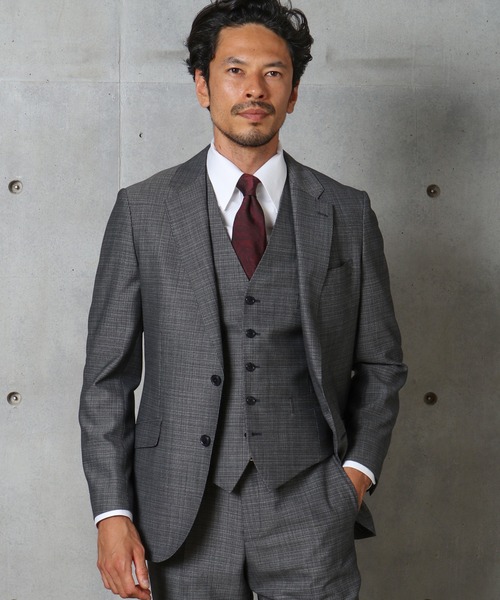 MEN'S BIGI（メンズビギ）の「ツイルピンチェックセットアップスーツ（セットアップ・メンズ・ブラック×ホワイト/ブラック×ブルー・01/02/03/04）」の20枚目の写真