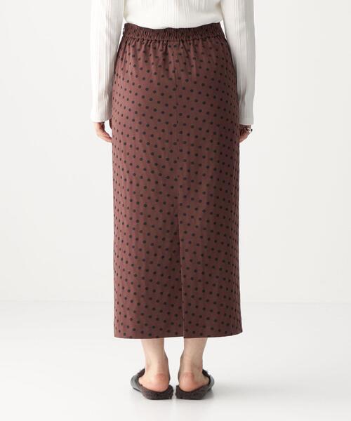 green label relaxing（グリーンレーベルリラクシング）の「ドット ジャカード タイト スカート（スカート・レディース・ブラウン/ブラック・38/36）」の12枚目の写真