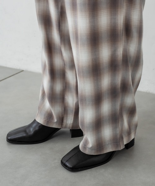 mystic（ミスティック）の「オンブレーチェックパンツ（スウェットパンツ・レディース・ベージュ/ライム/ブルー・1/2）」の16枚目の写真