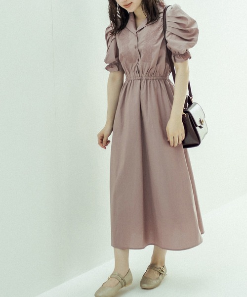 OLIVE des OLIVE（オリーブデオリーブ）の「パワショル開襟刺繍ワンピース（ワンピース・レディース・ブラウン/ライトブラウン/ミント・FREE）」の11枚目の写真